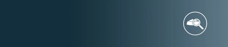 pictogramme montrant une loupe face à de la nourriture pour chien