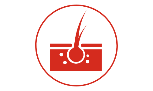 ícone de folículo genérico vermelho